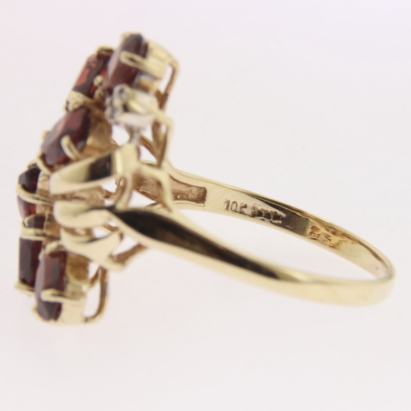 Garnet Cluster Ring