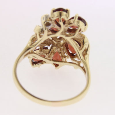 Garnet Cluster Ring