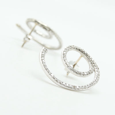 Diamond Swirl Earrings