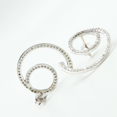 Diamond Swirl Earrings