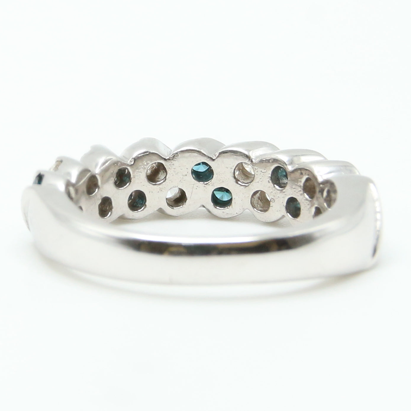 Blue & White Diamond Ring