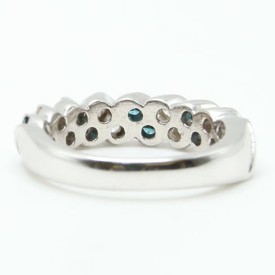 Blue & White Diamond Ring