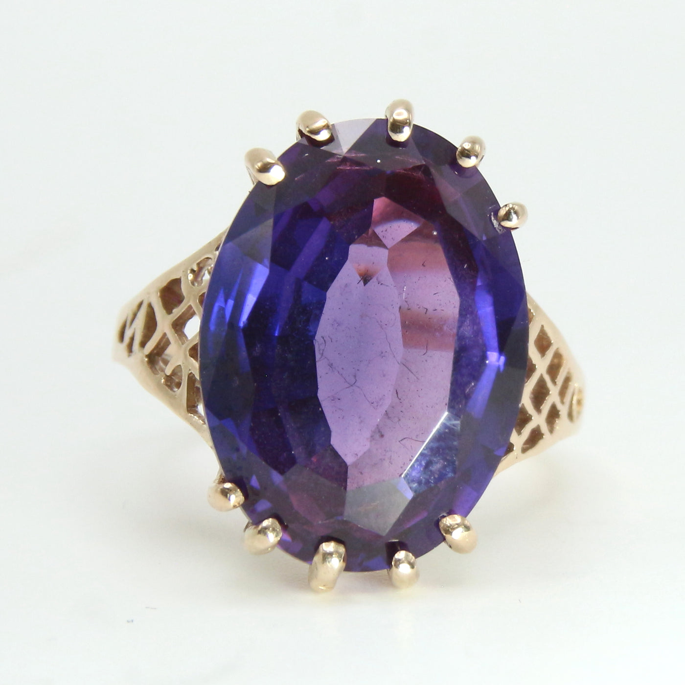 Synthetic Purple Sapphire Ring