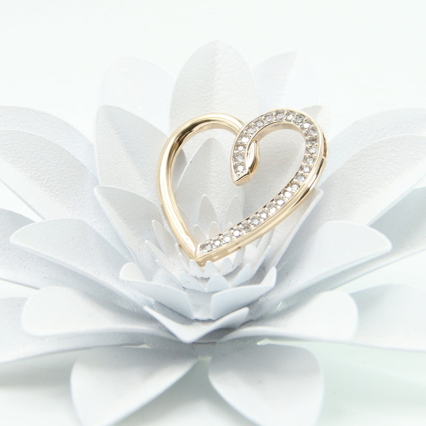 Modern Stylized Heart Pendant