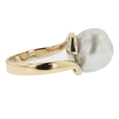 Baroque Pearl Yellow Gold Ring