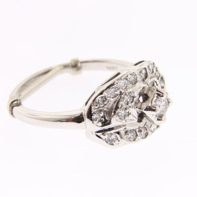 Diamond Swirl Cluster Ring