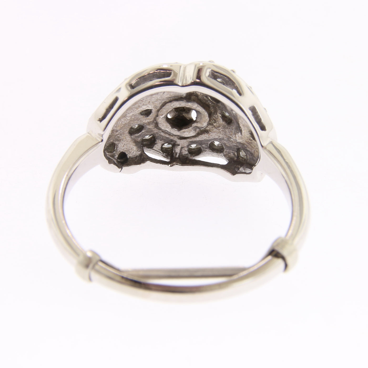 Diamond Swirl Cluster Ring
