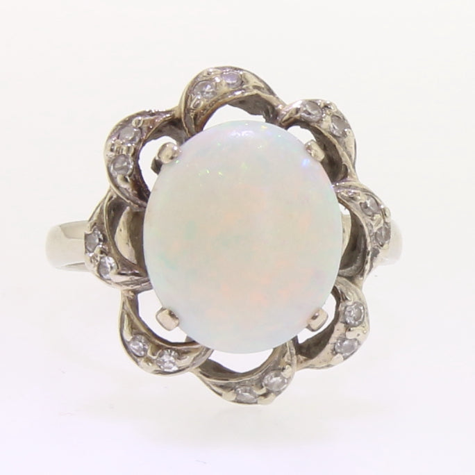 Opal and Diamond Ring