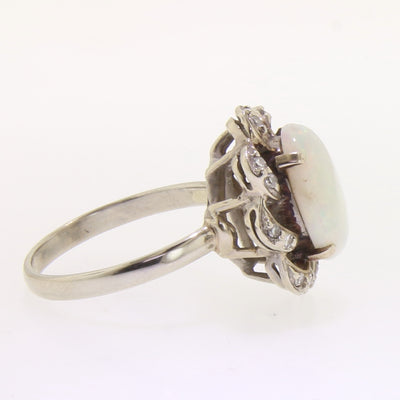 Opal and Diamond Ring