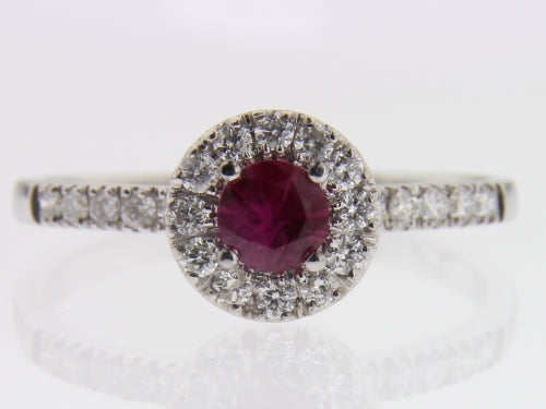 Ruby Halo Ring
