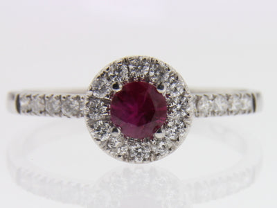 Ruby Halo Ring