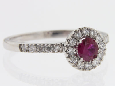 Ruby Halo Ring