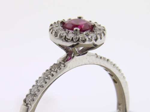 Ruby Halo Ring