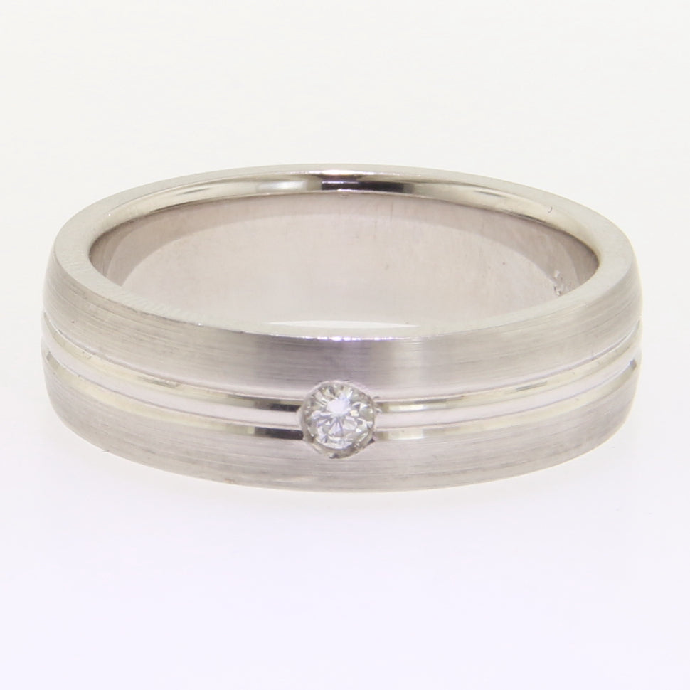 White Gold Wedding Band
